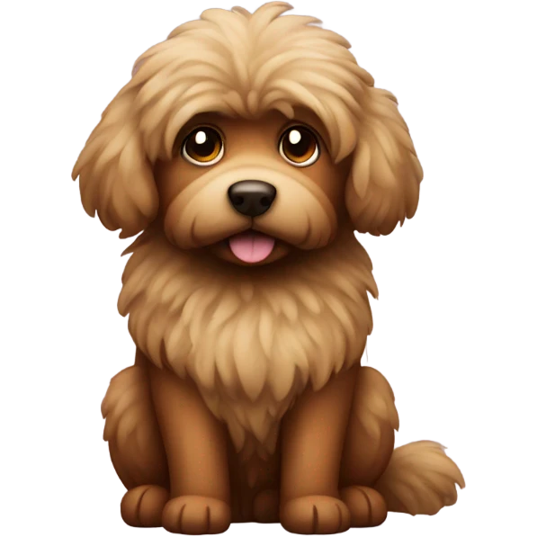 brown fluffy dog emoji