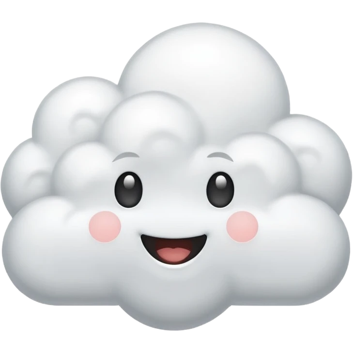 talking cloud icon with 3 dots inside emoji