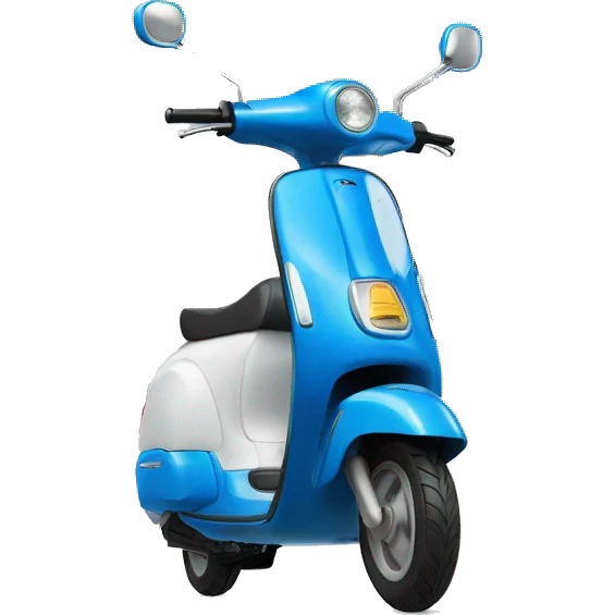 blue scooter in profile emoji