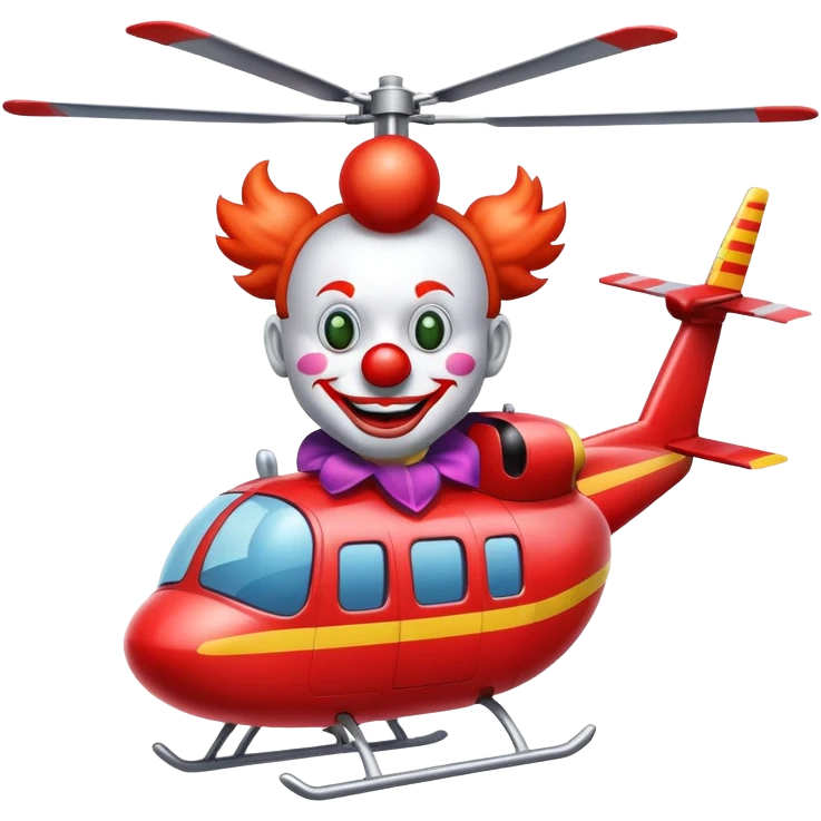 helicopter clown emoji