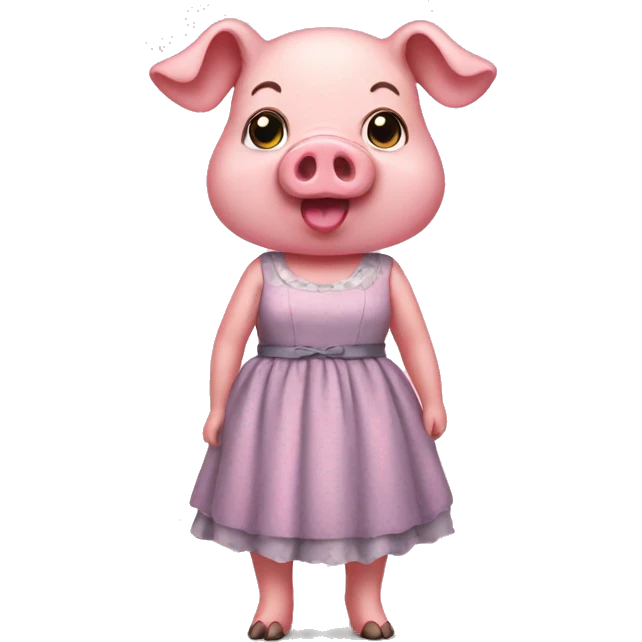 Pig in dress emoji