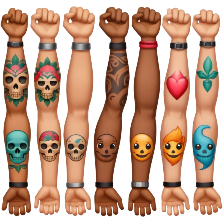 Arms with tattoos emoji