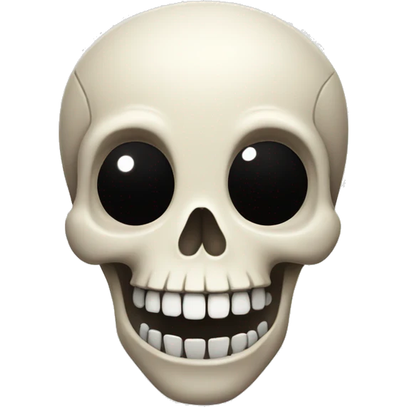 2d Cartoon Skull smiling emoji