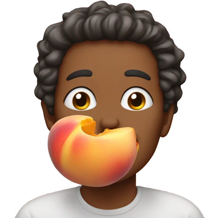 Licking a peach emoji