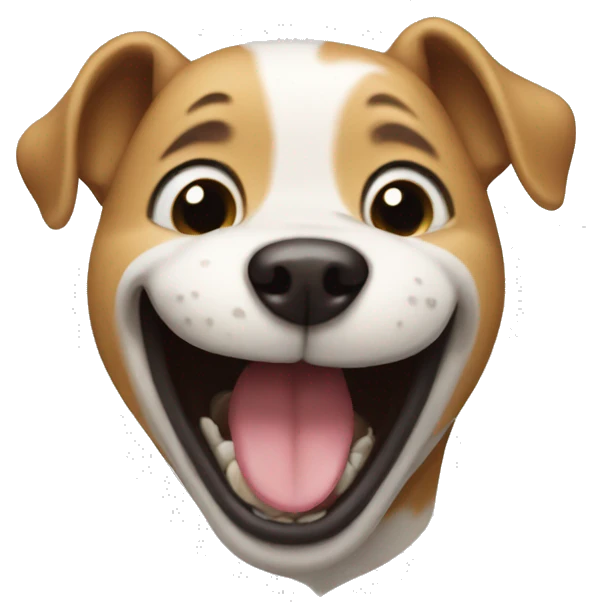 Laughing dog emoji