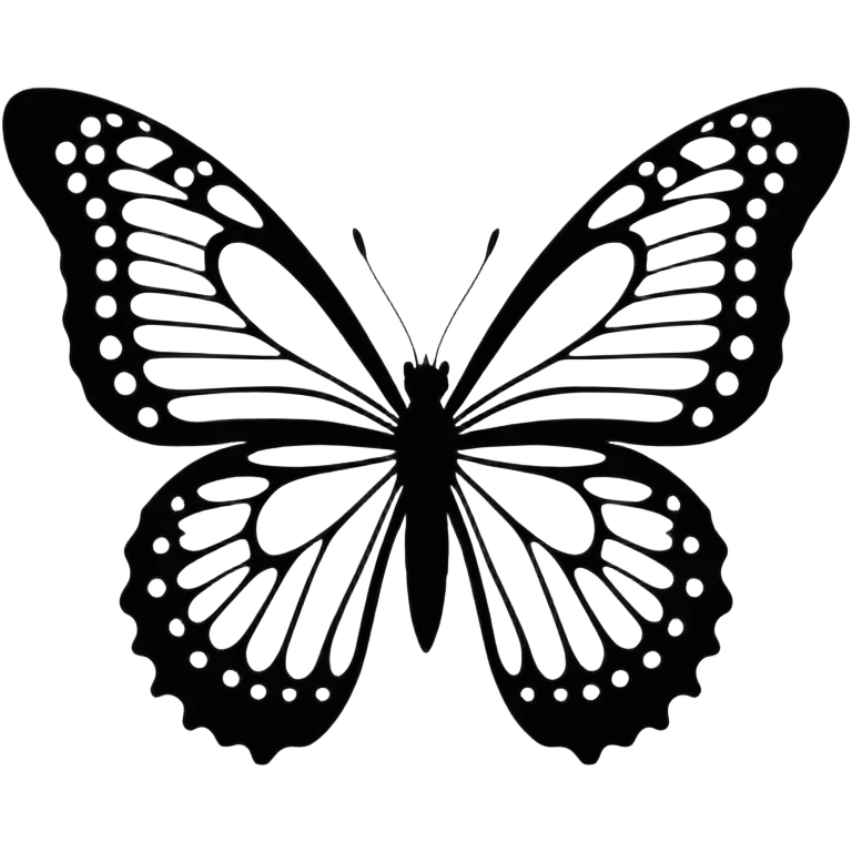 butterfly silhouette emoji