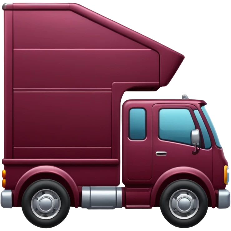 burgundy truck emoji