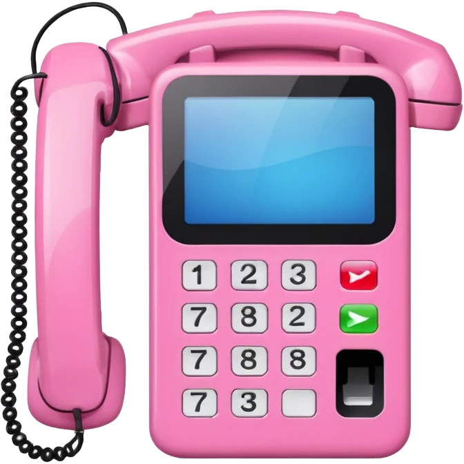 Pink phone Id card
 emoji
