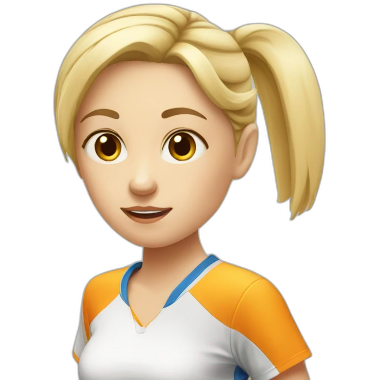 blondy-girl-table-tennis-player emoji