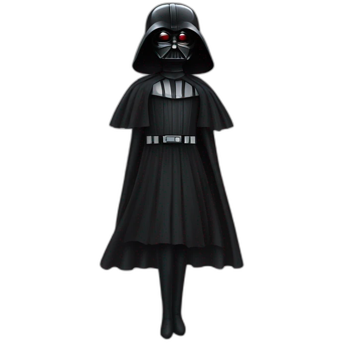 Gato negro vestido de Darth vader emoji