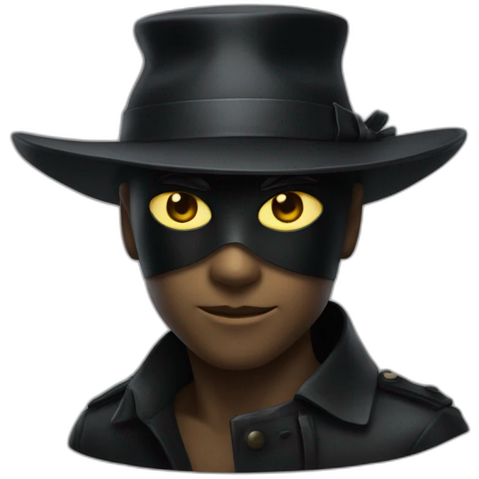 Chat noir avec un chapeau blan emoji