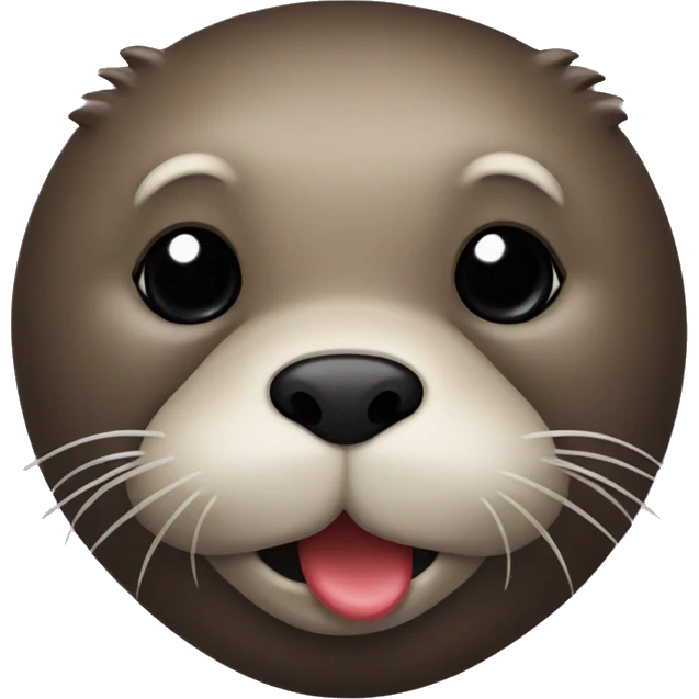 A sea otter with human lips  emoji