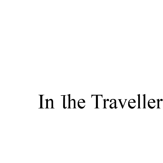 change the font used for "TRaveller" to Optima emoji