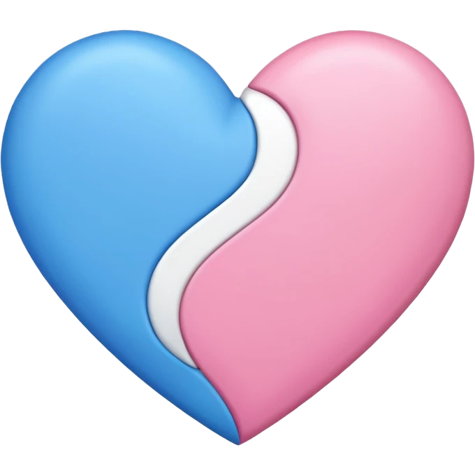 Coração com as cores da bandeira trans  emoji