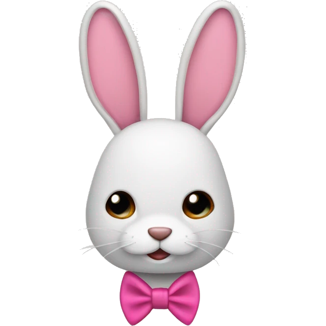 Coneja con lazo rosado emoji