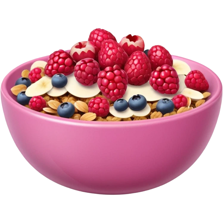 pink granola bowl emoji