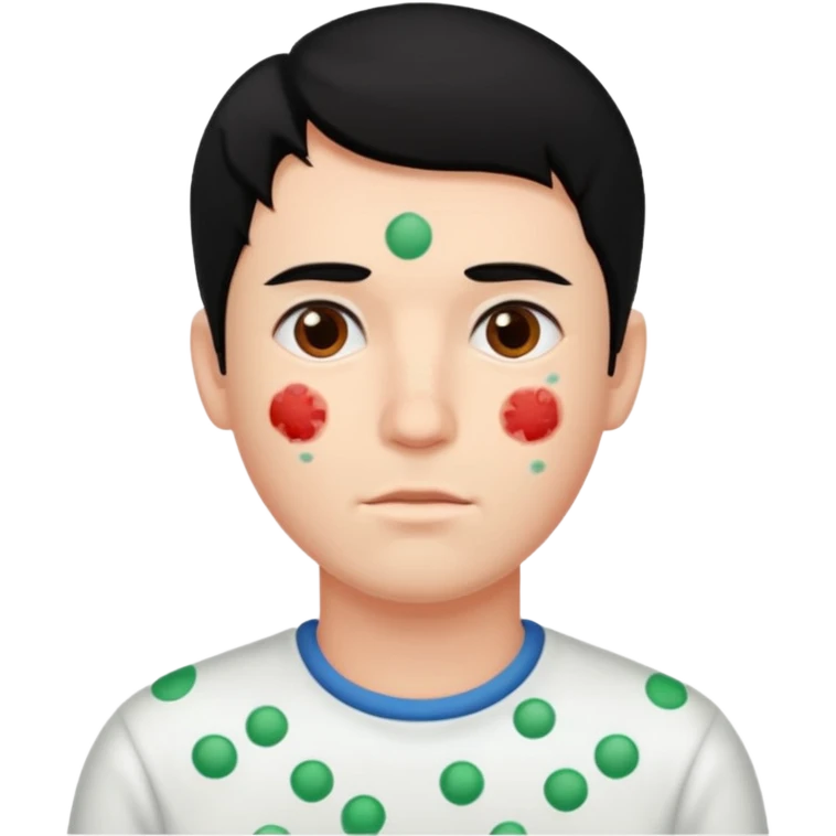 measles black haired man emoji