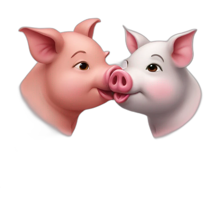 pig and hog kiss emoji