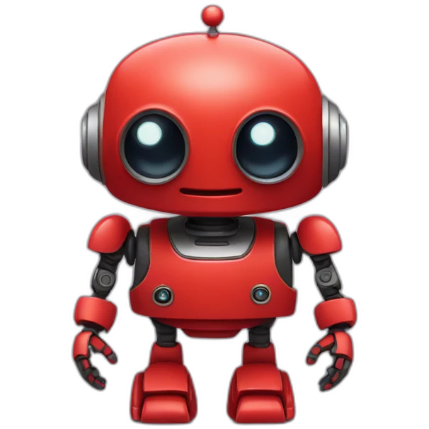 cute little red robot emoji