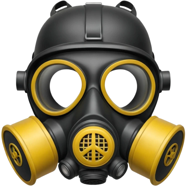 A gas mask. Cartoon style. With "ZZZ" on top of it. emoji
