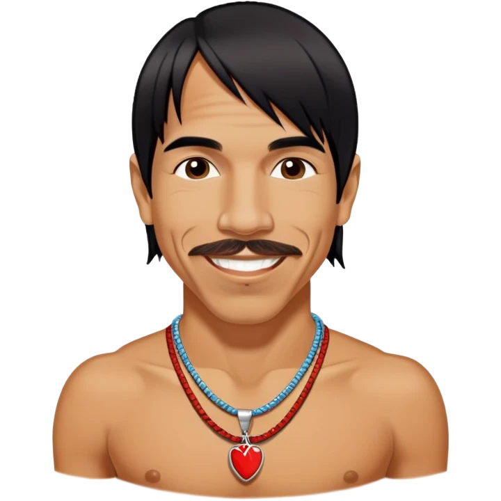 portrait of Anthony Kiedis, lead singer of Red Hot Chili Peppers emoji