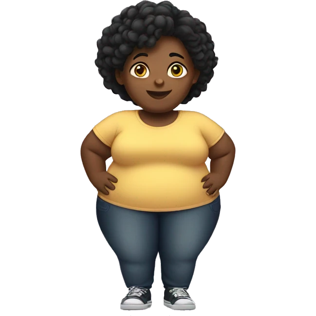 fat black girl  emoji