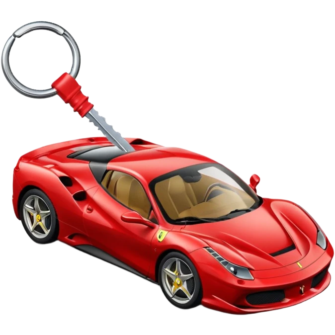 red Ferrari key emoji