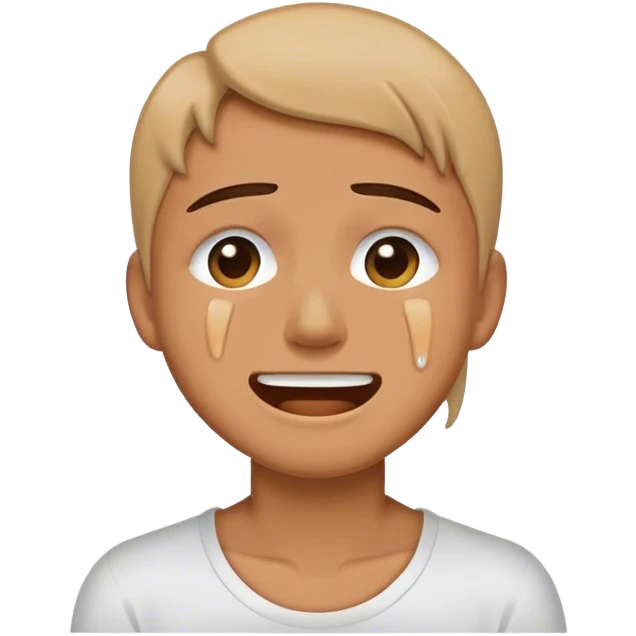 Smiles and cries at the same time emoji