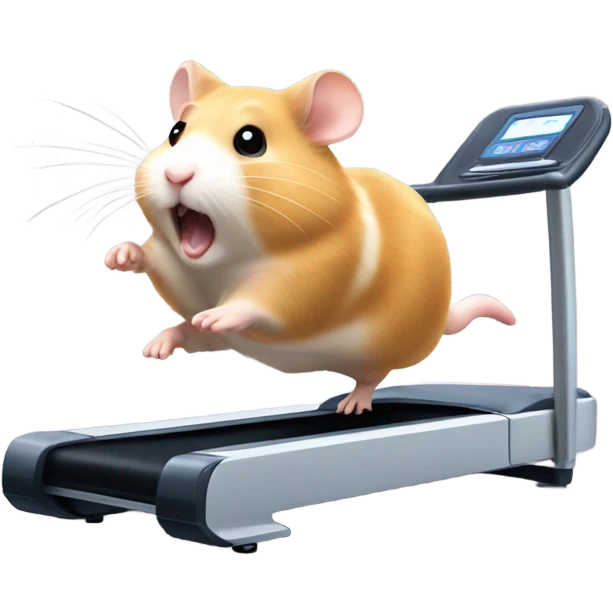 hamster runs on a treadmill emoji