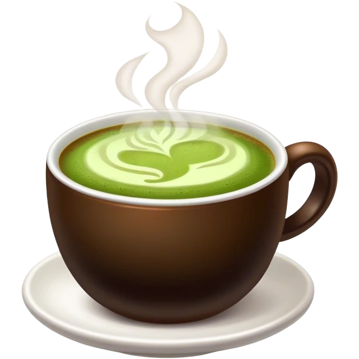 1 cup Coffee near 1 cup matcha emoji