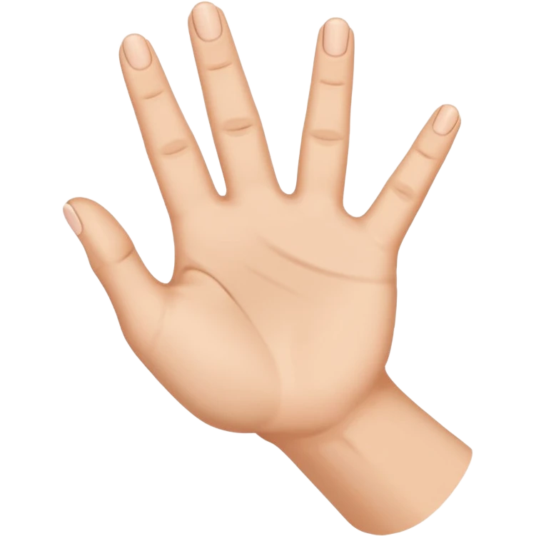  دست راست از مچ توسط دست چپ گرفته شده به سمت بالا دقت کن میگم از مچ  emoji