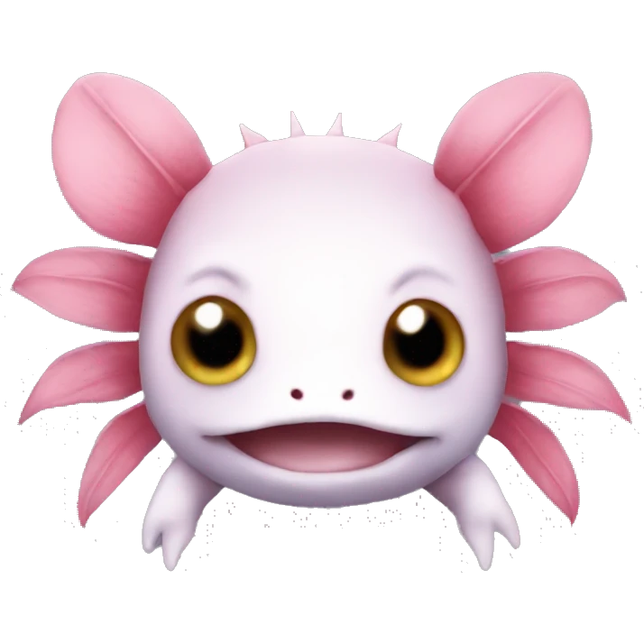 Axolotl face cute emoji