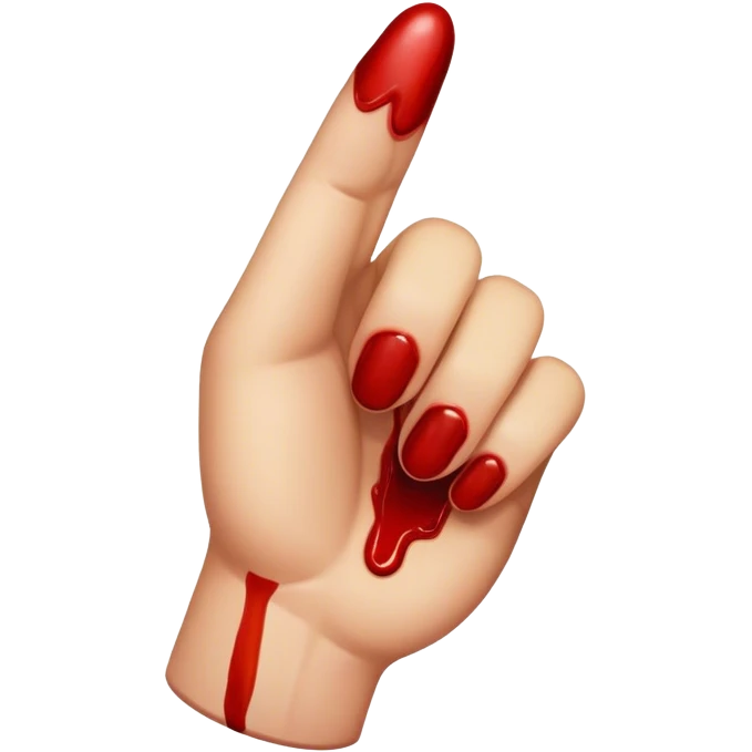 Bloody thumb emoji