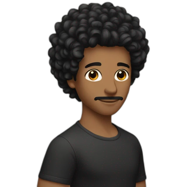 kinglsey ben-adir handsome short hair black emoji