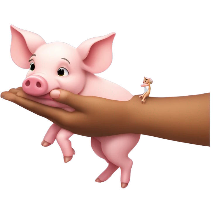 Piglet holding Winnie the Poohs hand  emoji