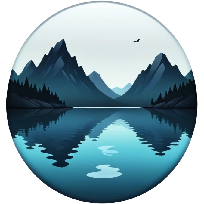 Dark deep lake emoji