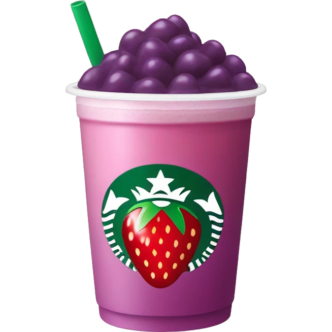Starbucks strawberry açaí drink  emoji