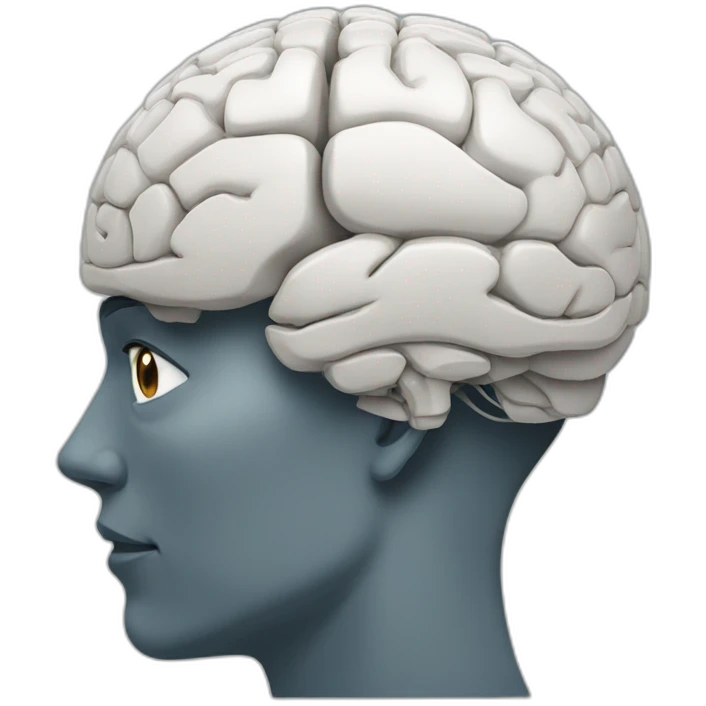 AI  robot brain profile  emoji