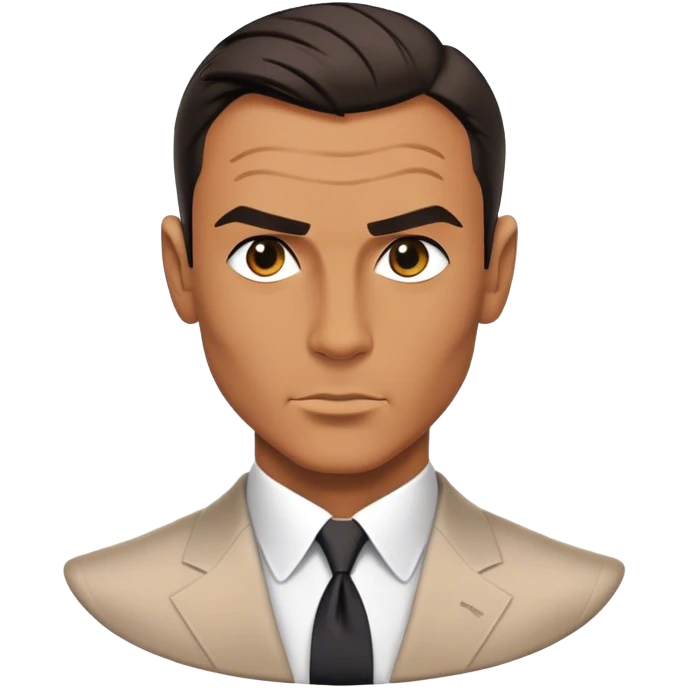 Cinematic Realistic James Bond Pop Culture Emoji, depicted with suave sophistication and dynamic action rendered with crisp details and cinematic lighting that capture his legendary cool. emoji