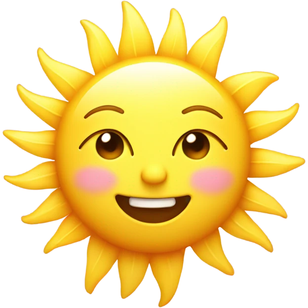 Cute smiling sun emoji