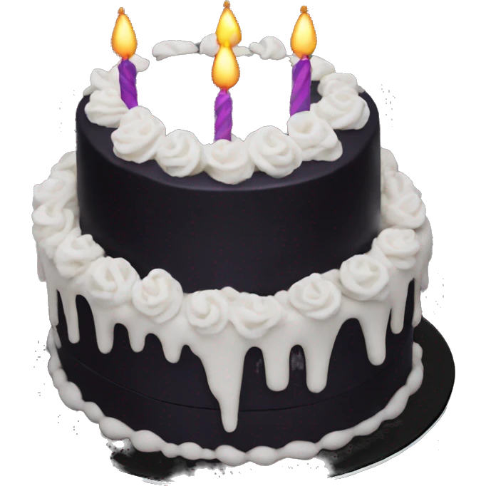 Goth birthday cake emoji
