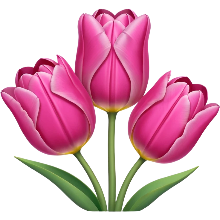 Aesthetic and adorable tulips emoji