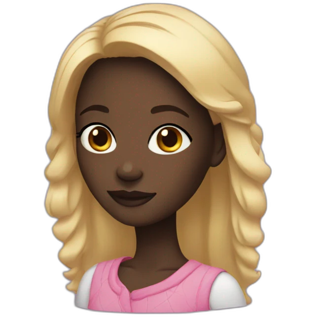 Girl black skin emoji