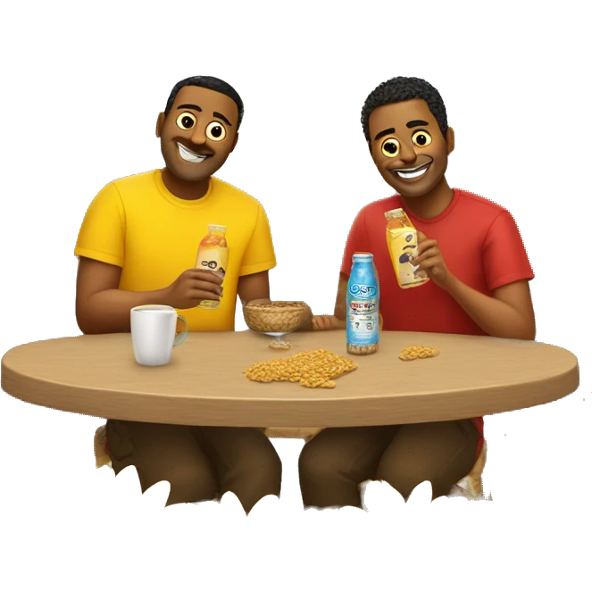 2 friends drinking turkish cay tee on a table with some sunflower seeds on it emoji