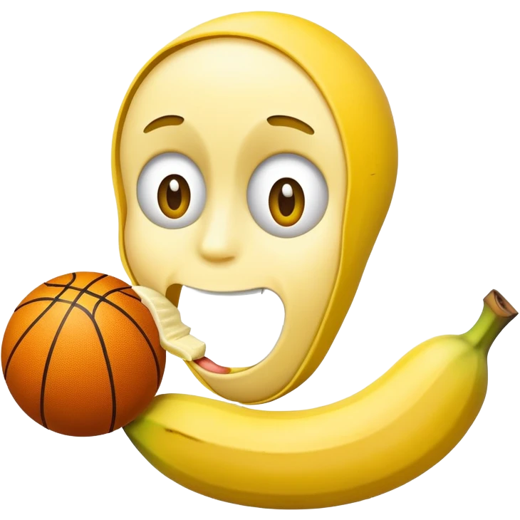 basketball eating a banana  emoji