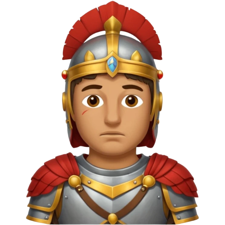 roman knight tired only head emoji