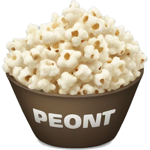 White popcorn in bowl emoji