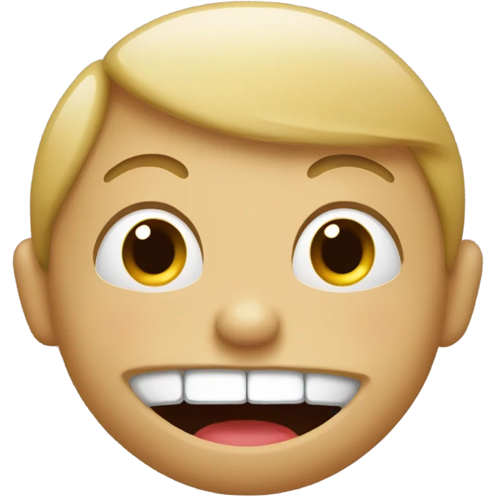 Quirky lip bitting emoji emoji