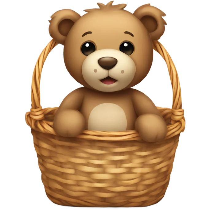 Teddy bear in basket emoji