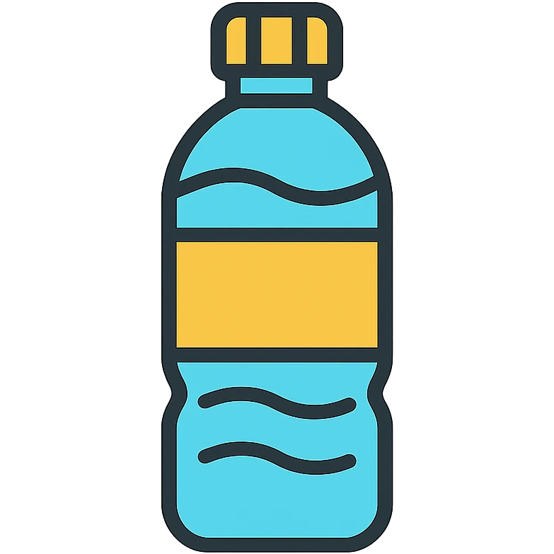 water bottle icon with color outlines emoji